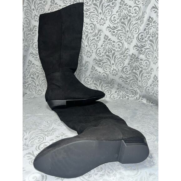 SO® Bavitaa Women’s Black Slouch Flat Boots – Size 5 - Picture 2 of 4